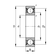 S 61806-2Z, (j) DIN 625-1 ˜ʵҪߴ, ɂ(c)g϶ܷ