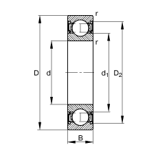 S S6305-2RSR, (j) DIN 625-1 (bio)(zhn)Ҫߴ, ͸go(h)ɂ(c)ܷ