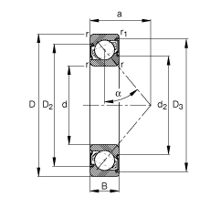 ǽ|S 7205-B-2RS-TVP, (j) DIN 628-1 (bio)(zhn)Ҫߴ|  = 40ɂ(c)ܷ