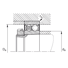 {(dio)S 2205-K-2RS-TVH-C3, (j) DIN 630 (bio)(zhn)Ҫߴ, FF 1:12ɂ(c)ܷ