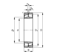 {(dio)ĝLS 22205-E1-K, (j) DIN 635-2 (bio)(zhn)Ҫߴ, FF 1:12