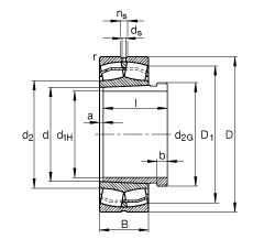 {ĝLS 23218-E1A-K-M + AHX3218,  DIN 635-2 ˜ʵҪߴ, F׺ж